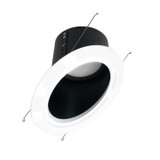 Nora Lighting - NLRS-6S11L130B - LED Reflector Trim - Rec Slope 6" Trim - Black Reflector / White Flange
