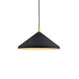 Kuzco Lighting - 493118-BK/GD - One Light Pendant - Dorothy - Black With Gold Detail