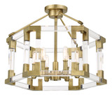 Metropolitan - N7355-790 - Six Light Convertible Semi Flush / Pendant - Prima Vista - Aged Antique Brass