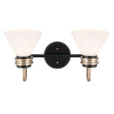 Kichler - 55154BK - Two Light Bath - Farum - Black