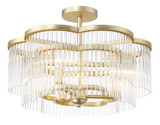 Minka-Lavery - 5454-856 - Three Light Semi-Flush - Azura - Heirloom Brass