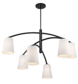 Minka-Lavery - 5399-66A - Six Light Chandelier - Headington - Coal