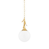 Mitzi - H812701S-VGL - One Light Pendant - Victoria - Vintage Gold Leaf