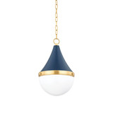 Mitzi - H787701S-AGB/SNY - One Light Pendant - Ciara - Aged Brass/Soft Navy