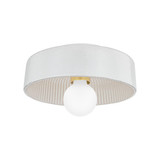 Mitzi - H778501-AGB/CRW - One Light Flush Mount - Ray - Aged Brass/ Ceramic Reactive White