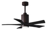Matthews Fan Company - PA5-TB-BK-42 - 42"Ceiling Fan - Patricia - Textured Bronze