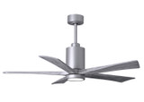 Matthews Fan Company - PA5-BN-BW-52 - 52"Ceiling Fan - Patricia - Brushed Nickel
