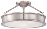 Minka-Lavery - 4177-84 - Three Light Semi Flush Mount - Harbour Point - Brushed Nickel