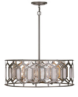 Minka-Lavery - 3587-795 - Six Light Pendant - Hexly - Bronze & Sultry Silver