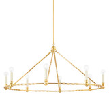 Mitzi - H738808-VGL - Eight Light Chandelier - Josephine - Vintage Gold Leaf