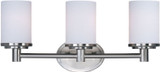 Maxim - 9053SWSN - Three Light Bath Vanity - Cylinder - Satin Nickel