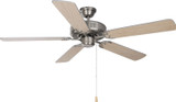 Maxim - 89905SNSM - 52"Ceiling Fan - Basic-Max - Satin Nickel / Silver / Maple