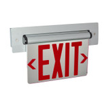 Nora Lighting - NX-813-LEDR2MA - LED Edge-Lit Exit Sign - Exit - Red/Mirror/Aluminum