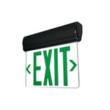 Nora Lighting - NX-812-LEDGCB - LED Edge-Lit Exit Sign - Exit - Black