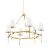 Mitzi - H630806-AGB - Six Light Chandelier - Janelle - Aged Brass