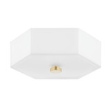 Mitzi - H462502-AGB/PN - Two Light Flush Mount - Lizzie - Aged Brass/Polished Nickel Combo