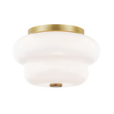Mitzi - H350502-AGB - Two Light Flush Mount - Hazel - Aged Brass