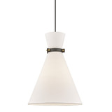 Mitzi - H294701L-AGB/BK - One Light Pendant - Julia - Aged Brass/Black