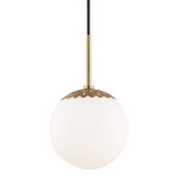 Mitzi - H193701S-AGB - One Light Pendant - Paige - Aged Brass