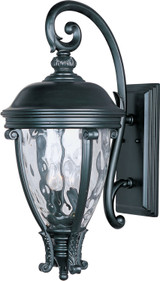 Maxim - 41426WGBK - Three Light Outdoor Wall Lantern - Camden VX - Black