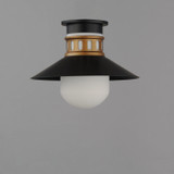 Maxim - 35120SWBKAB - One Light Outdoor Flush Mount - Admiralty - Black / Antique Brass