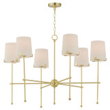 Maxim - 32366WTSBR - Six Light Chandelier - Huntington - Satin Brass