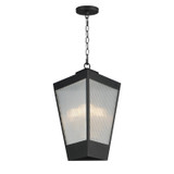 Maxim - 30766CRBKAB - Three Light Outdoor Pendant - Triform - Black / Antique Brass