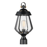 Maxim - 30629CDBKAB - One Light Outdoor Pier/Post Mount - Mariner - Black / Antique Brass