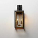 Maxim - 30055CLBKGLD - Two Light Outdoor Wall Sconce - Neoclass - Black / Gold