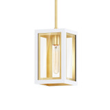 Maxim - 30051CLWTGLD - One Light Outdoor Pendant - Neoclass - White/Gold