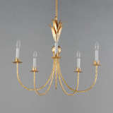 Maxim - 2885GL - Five Light Chandelier - Paloma - Gold Leaf