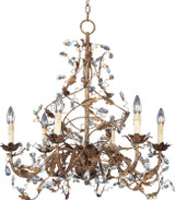 Maxim - 2851EG - Six Light Chandelier - Elegante - Etruscan Gold