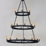 Maxim - 26278BKNAB - 30 Light Chandelier - Noble - Black / Natural Aged Brass