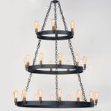 Maxim - 26278BKNAB - 30 Light Chandelier - Noble - Black / Natural Aged Brass