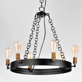 Maxim - 26273BKNAB - Six Light Chandelier - Noble - Black / Natural Aged Brass
