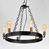 Maxim - 26273BKNAB - Six Light Chandelier - Noble - Black / Natural Aged Brass