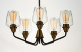Maxim - 26125CLBZAB - Five Light Chandelier - Goblet - Bronze / Antique Brass