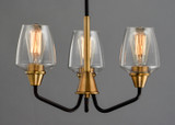 Maxim - 26124CLBZAB - Three Light Chandelier - Goblet - Bronze / Antique Brass