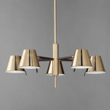 Maxim - 25175DBZHR - LED Chandelier - Carlo - Dark Bronze, Leather, Heritage Brass