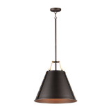 Maxim - 25162OIAB - One Light Pendant - Trestle - Oil Rubbed Bronze / Antique Brass