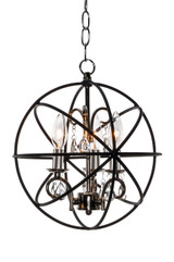 Maxim - 25140ARPN - Three Light Pendant - Orbit - Anthracite / Polished Nickel