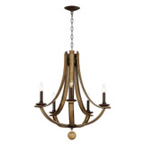 Maxim - 20345DWAR - Five Light Chandelier - Basque - Driftwood/Anthracite
