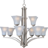 Maxim - 20096FTSN - Nine Light Chandelier - Aurora - Satin Nickel