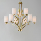 Maxim - 20036SWSBR - Nine Light Chandelier - Deven - Satin Brass