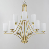 Maxim - 20036SWSBR - Nine Light Chandelier - Deven - Satin Brass