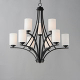 Maxim - 20036SWBK - Nine Light Chandelier - Deven - Black