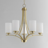 Maxim - 20035SWSBR - Five Light Chandelier - Deven - Satin Brass