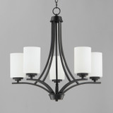 Maxim - 20035SWBK - Five Light Chandelier - Deven - Black