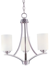 Maxim - 20033SWSN - Three Light Chandelier - Deven - Satin Nickel