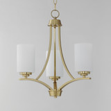 Maxim - 20033SWSBR - Three Light Chandelier - Deven - Satin Brass